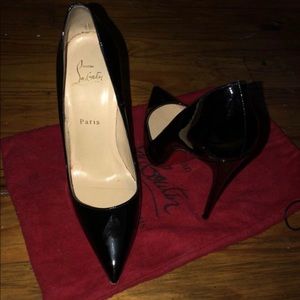 Black patent leather Christian Louboutin’s